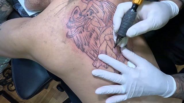 Angel Part One -Tattoo Time Lapse смотреть онлайн