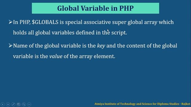 Global Variable in PHP with Bhumika Zalavadia смотреть онлайн