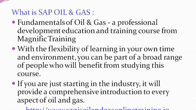SAP IS OIL AND GAS TRAINING UK@www.magnifictraining.com смотреть онлайн