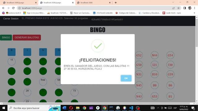 Bingo virtual con nodejs, mongodb, spring boot y mysql смотреть онлайн
