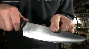 Опыт № 107 нож кухонный Regent Professional сталь 5Cr15MoV режем волос