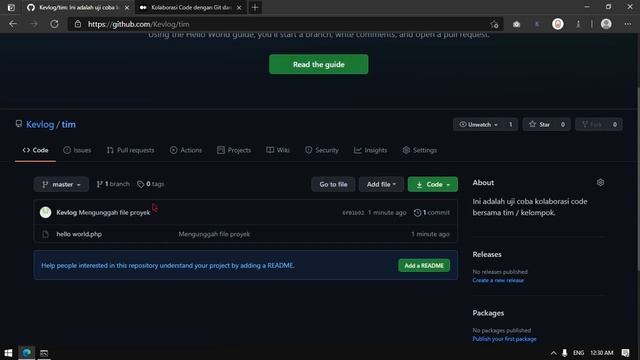 KOLABORASI KODINGAN LEWAT GITHUB смотреть онлайн
