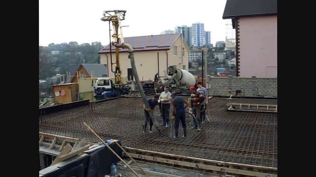 Шикарный дом в стиле Хай-Тек. Заливка перекрытия цоколя, стены. 06 04 2017 смотреть онлайн