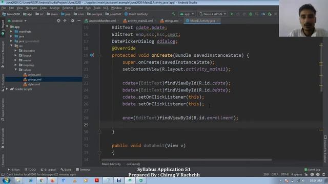 ANDROID PRACTICAL 93 | SYLLABUS APPLICATION 51| ADMISSION FORM |SPINNER WITH SQLITE | INSERT|DISPLA смотреть онлайн
