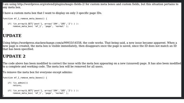 Wordpress: How to Display Custom Meta Box only on Specific Page IDs? (2 Solutions!!) смотреть онлайн