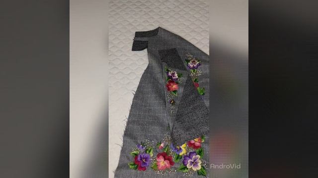 Обзор вышитых лекал для пальто .Ручная вышивка гладью. Мой сайт ariyareed.com смотреть онлайн