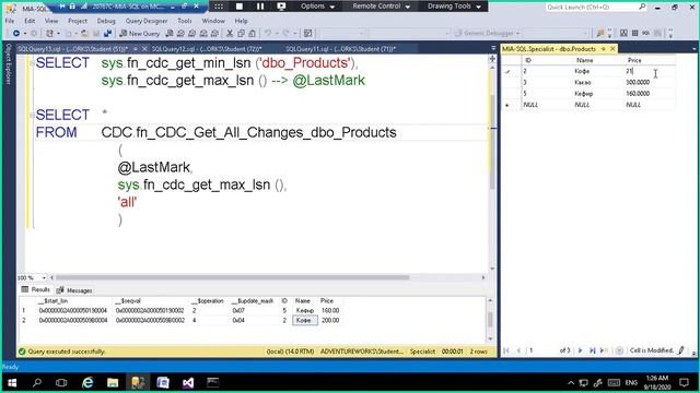 Реализация хранилищ данных DWH в MS SQL Server ч.8 Change Data Capture (CDC) смотреть онлайн