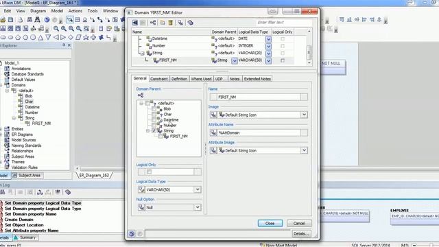 06. ERWin Data Modeler Tool Tutorial - How to create domain attributes смотреть онлайн