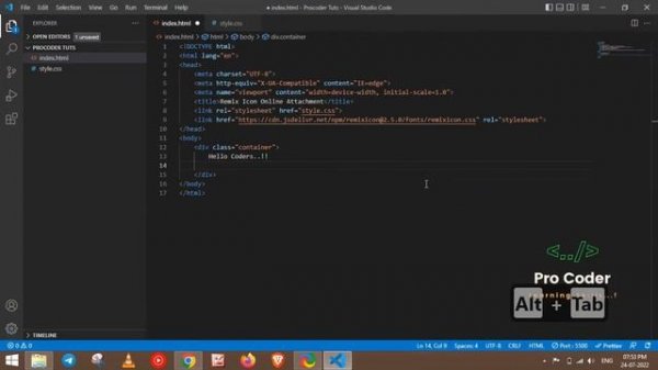 How to use icons in HTML/CSS  online with RemixIcon