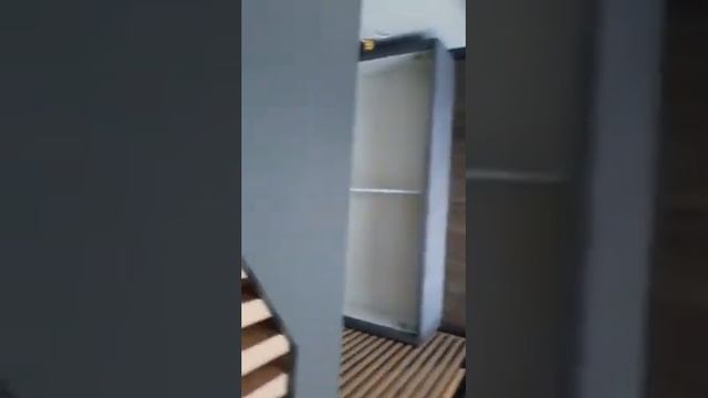 Двухуровневая кровать чердак с подъемным механизмом и ящиками для хранения. Внизу шкаф-купе. смотреть онлайн