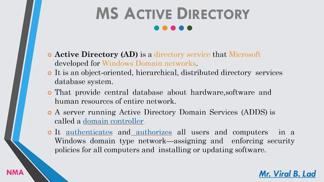 NMA UNIT 1 L4 ACTIVE DIRECTORY AND X 500 смотреть онлайн