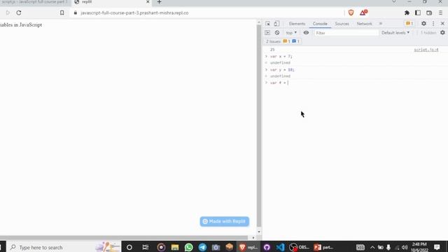 JavaScript full course | Variables in JavaScript | Part-3 #mindblock #blockchain #javascript смотреть онлайн