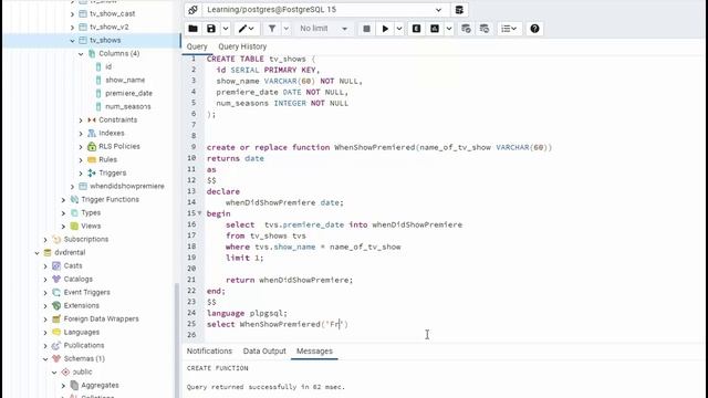 PostgreSQL: Scalar Function. How to write and use a SQL Scalar function. смотреть онлайн