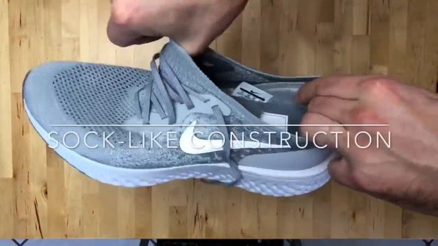 Nike Epic React Flyknit ‘wolf-grey/wht grey’ | UNBOXING & ON FEET | running shoes | 2018 | 4K смотреть онлайн