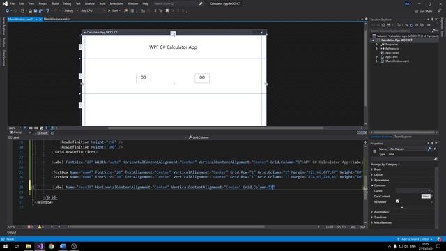 WPF C# Tutorial - Create a simple calculator app in visual studio смотреть онлайн