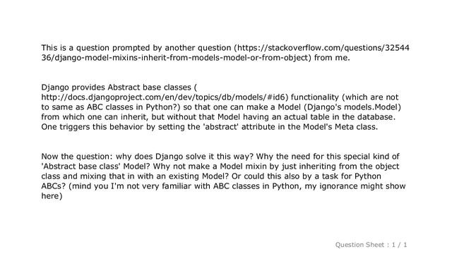 Django : Django Abstract Models vs simple Python mixins vs Python ABCs смотреть онлайн