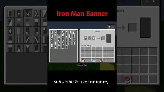 Iron Man Banner | MCPE | Mini Minecraft #shorts