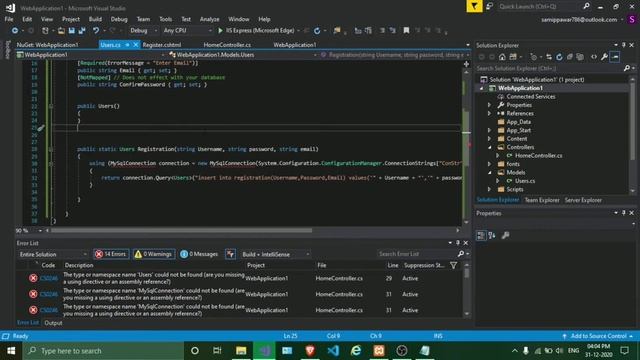 Registration page in mvc using dapper смотреть онлайн