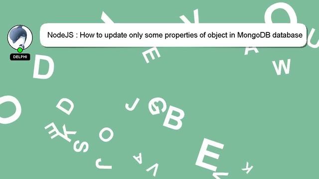 NodeJS : How to update only some properties of object in MongoDB database смотреть онлайн
