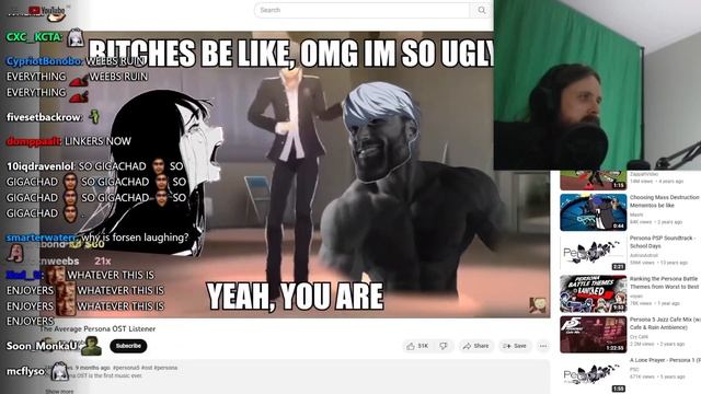 Forsen Reacts to The Average Persona OST Listener смотреть онлайн