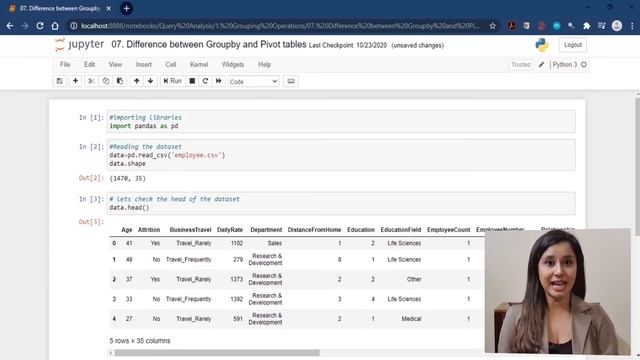 1.7 Difference between Groupby and Pivot tables смотреть онлайн