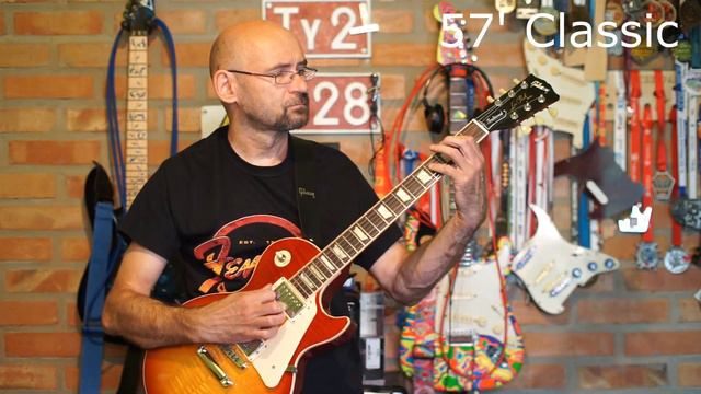 Gibson 57' Classic set vs Burstbucker 61T & Burstbucker 61R set - part one смотреть онлайн