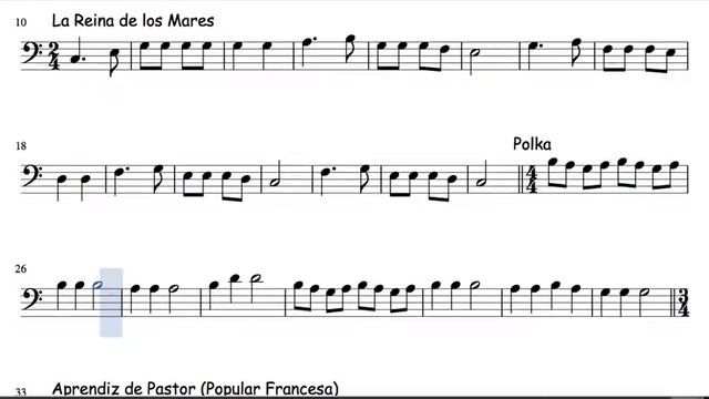 8 of 30 Popurrit Mix Sheet Music for Trombone Polka Aprendiz de Pastor Reina de los Mares смотреть онлайн