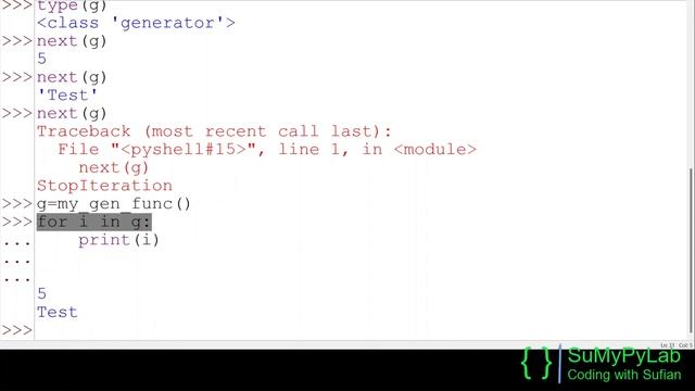 Generator Functions in Python | SuMyPyLab смотреть онлайн