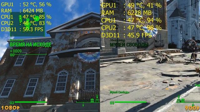 Fallout 4 | 720p - 900p - 1080p | Celeron G1830 | 8GB | GTX 750 Ti 1GB смотреть онлайн