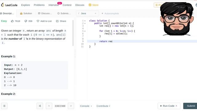 Leetcode Question 338 "Counting Bits" in Java смотреть онлайн