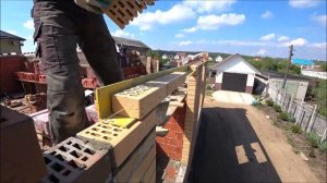 оформление и перекрытие оконного проёма кирпичём.