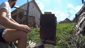 копчение купат в старой печи...Коптилка.Купаты