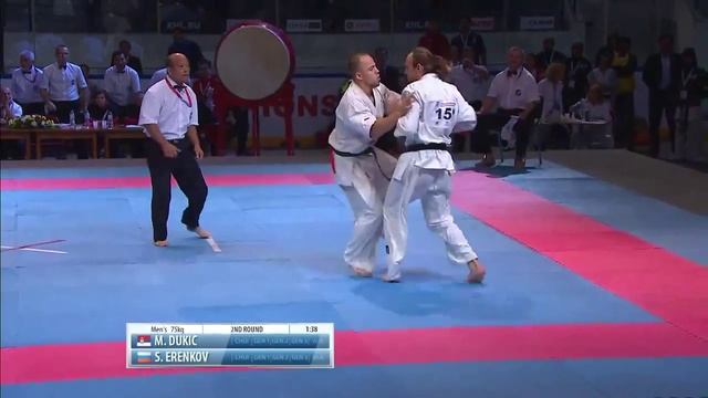 Marko Dukic (SRB) Vs Sviatoslav Erenkov (RUS) - 2nd KWU Kyokushin World Championships 2015