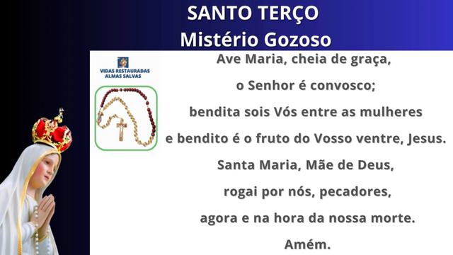 SANTO TERÇO MISTÉRIOS GOZOSOS SEGUNDA FEIRA 25 MARÇO 2024 смотреть онлайн