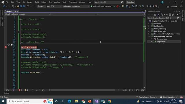 Null-Coalescing Operator in C# смотреть онлайн