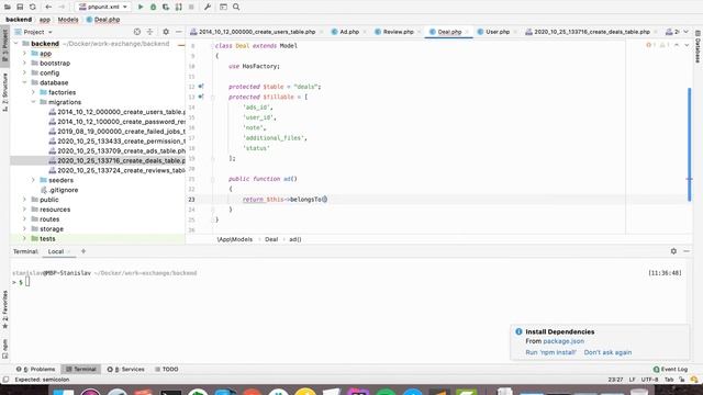 Проект на Laravel + Reactjs (nextJS) - Урок 6 (Модели и Связи) смотреть онлайн