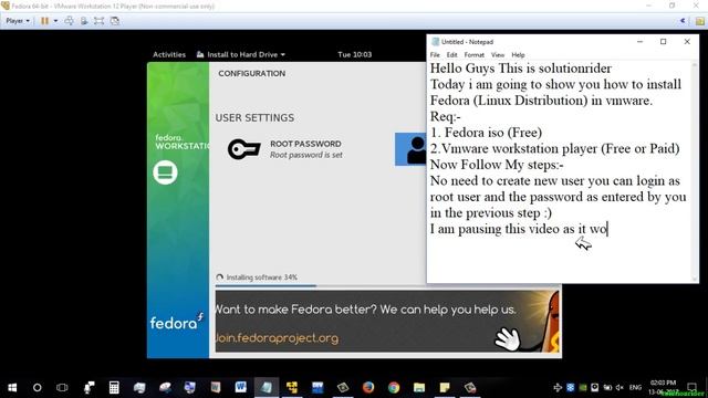 How to Install Fedora in Vmware-English-solutionrider смотреть онлайн