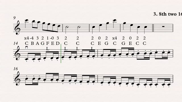 W Violin C Major Scale - 8th & 16th notes смотреть онлайн