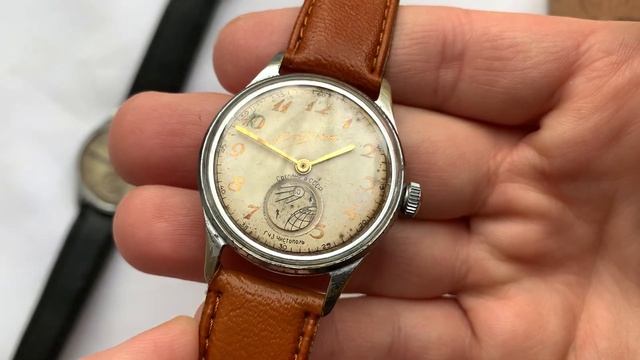 Видеообзор на редкие часы Спутник Чистопольского часового завода конца 1950-х годов смотреть онлайн