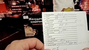 Биохимический анализ крови, ГГТП, АСТ, АЛТ, билирубин, общий белок, сахар, холестерин.