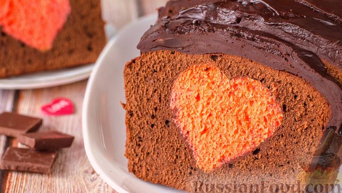 А внутри – сердце!
КЕКС С СЕРДЕЧКАМИ