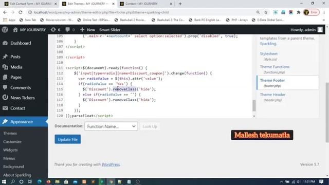 Based on radio button value show the div |wordpress site developement|sparkling theme|part-27 смотреть онлайн