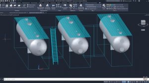 Plant 3D. Площадка трёх емкостей. Часть 6. Планирование лестниц в Plant 3D.