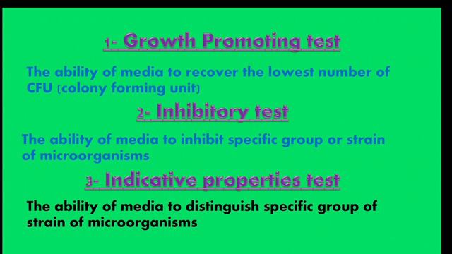 Growth Promotion Test Summary ..?!!         اختبار كفاءة الميديا....؟؟