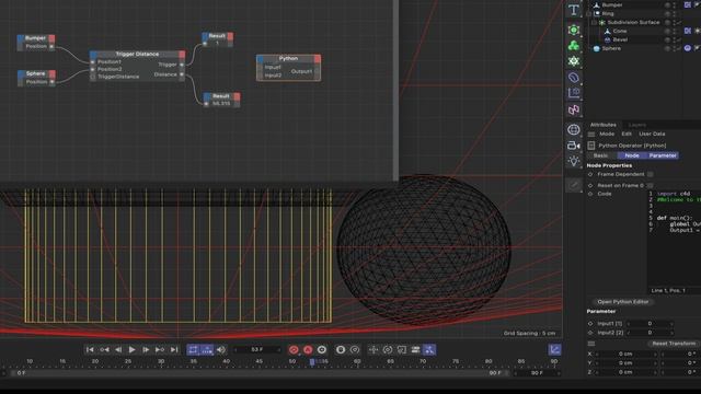 Cinema 4D Xpresso Nuts and Bolts: Tutorial 8 - Using the Trigger Distance Node смотреть онлайн