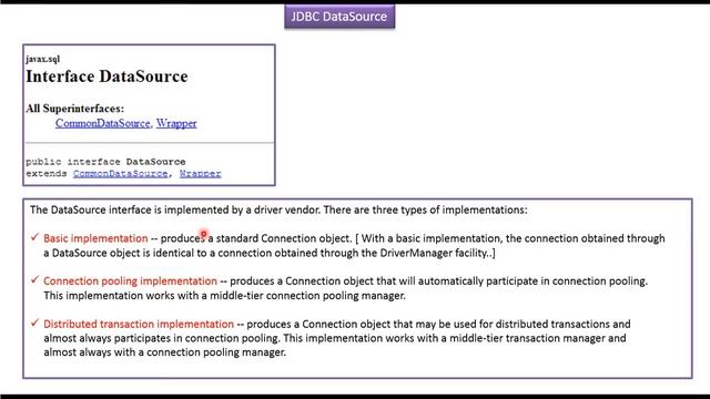 JDBC DataSource - Introduction смотреть онлайн
