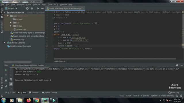 Count the number of digit in a number l Without using function l Python l Bangla l Tutorial l 2020 смотреть онлайн