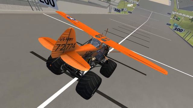 BeamNG drive - High Speed Airplane Monster Truck Jumps & Crashes #3 смотреть онлайн