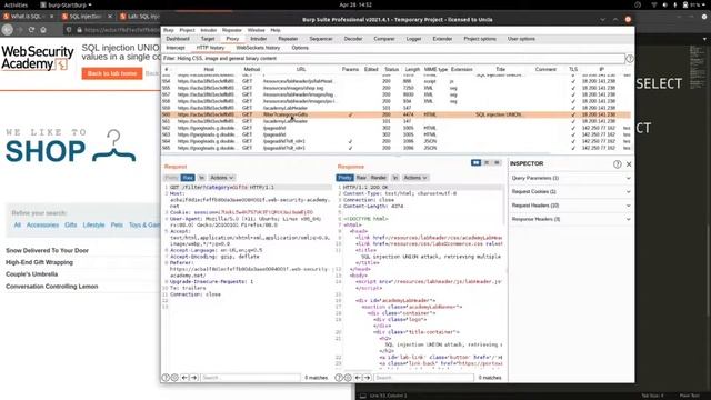 SQL Injection | UNION ATTACK - String Concatenation | WebApp Security смотреть онлайн