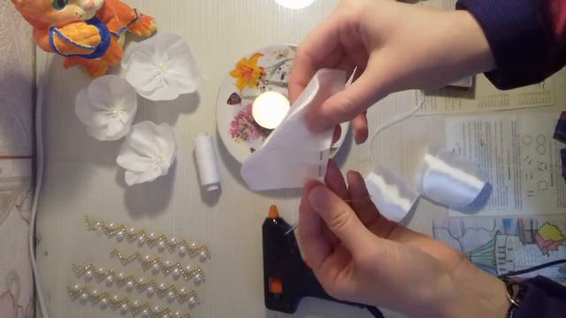 Канзаши. Нежный цветок🌼 смотреть онлайн